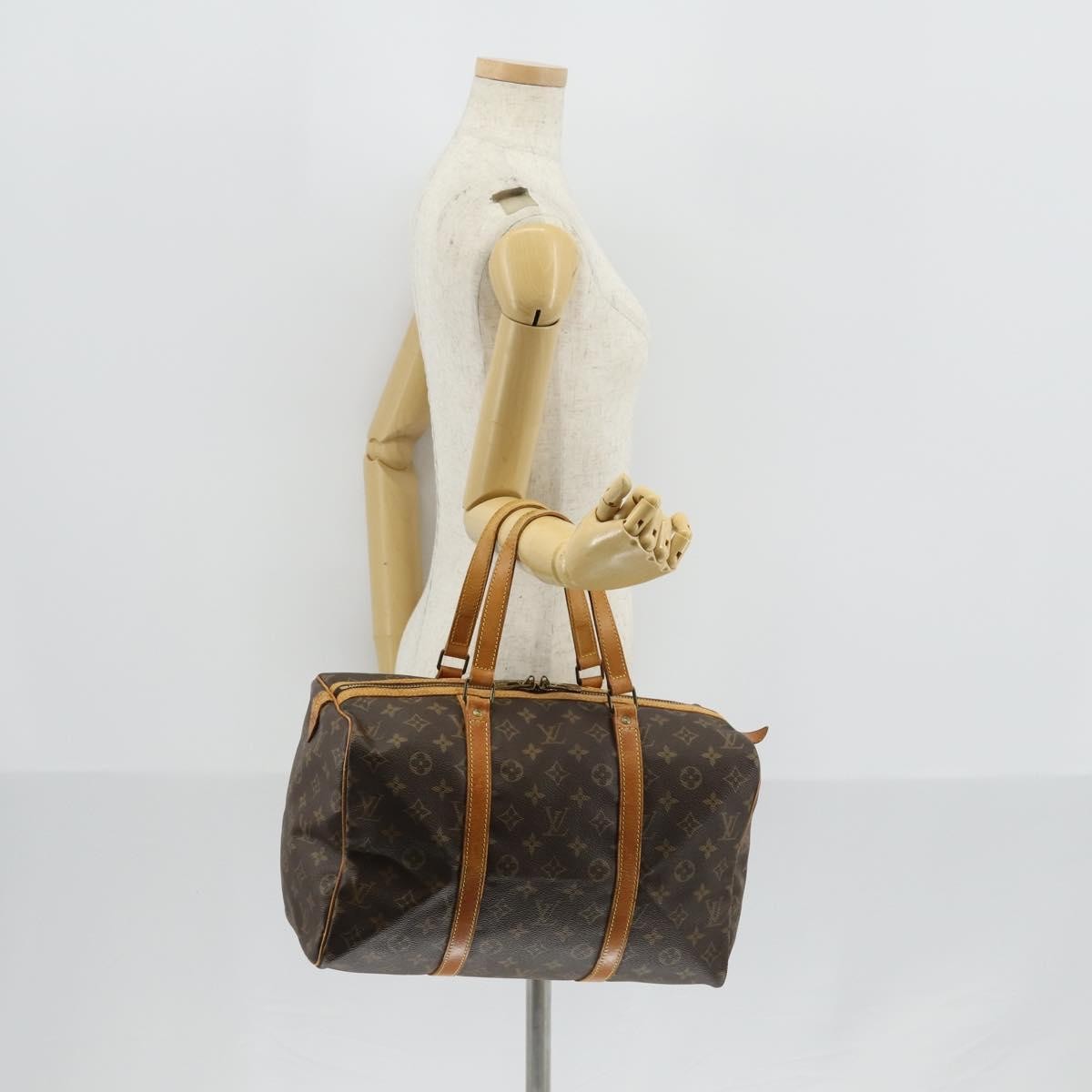 Louis Vuitton Sac Souple Handbag Monogram Canvas, BROWN, CANVAS, Travel bag