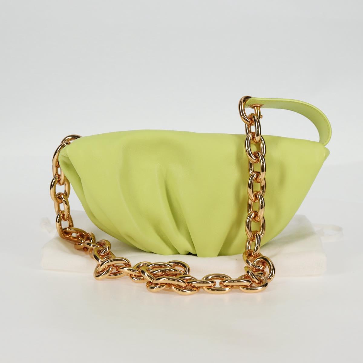 Bottega Veneta The Chain Pouch Leather, YELLOW, LEATHER, Clutche & pouche