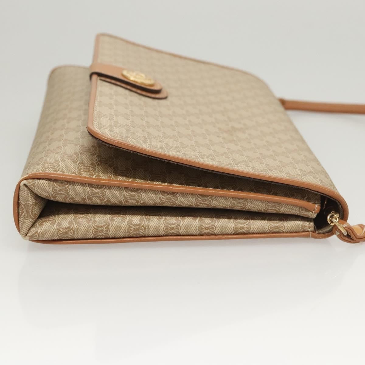 Celine Vintage Macadam Shoulder Bag Canvas, BEIGE, CANVAS, Shoulder bag