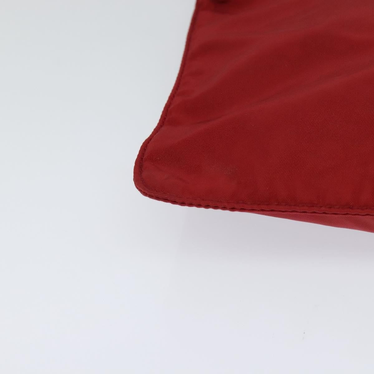 Prada Front Pocket Messenger Bag Tessuto, Red, Nylon, Shoulder Bag