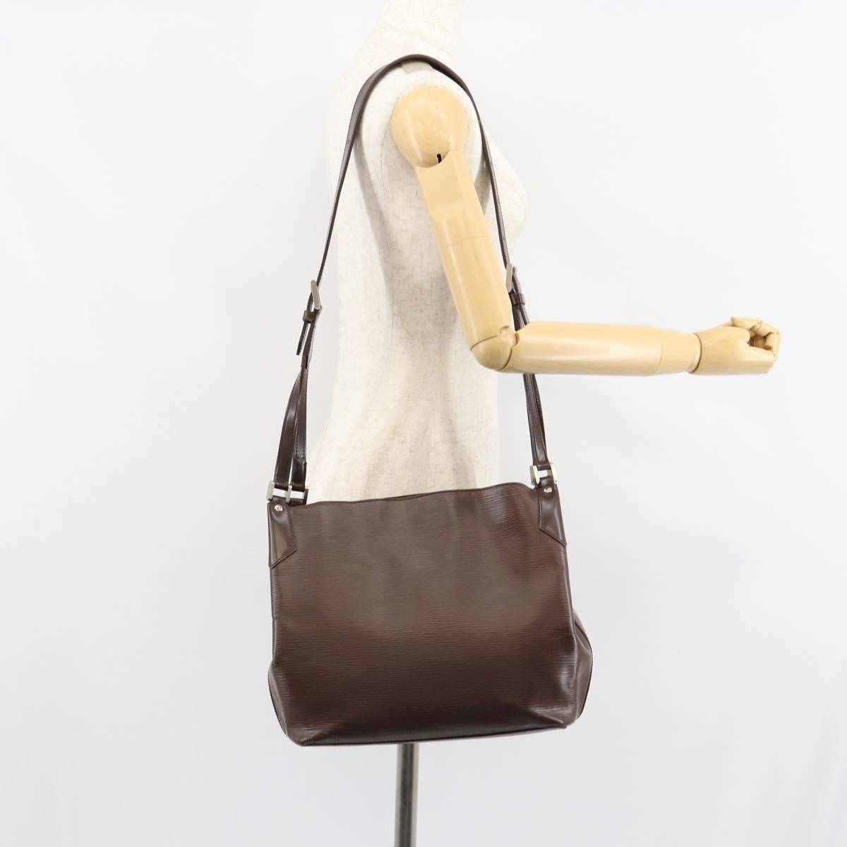 Louis Vuitton Mandara Handbag Epi Leather, BROWN, LEATHER, Shoulder bag