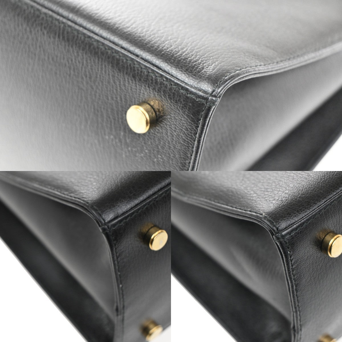 Salvatore Ferragamo Gancini Shoulder Bag Leather, BLACK, LEATHER, Shoulder bag