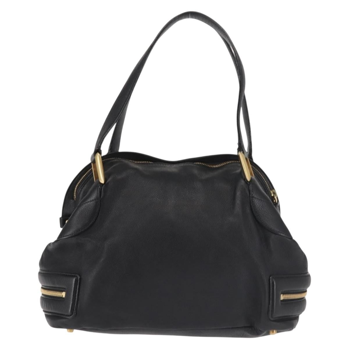 Chloe Cary Satchel Leather, BLACK, LEATHER, Shoulder bag
