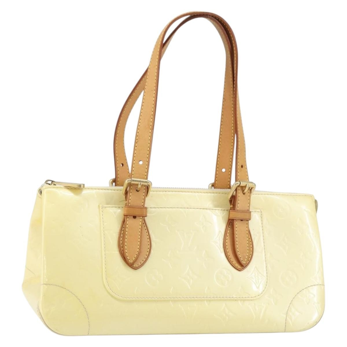 Louis Vuitton Rosewood Avenue Handbag Monogram Vernis, BEIGE, PATENT_LEATHER, Handbag
