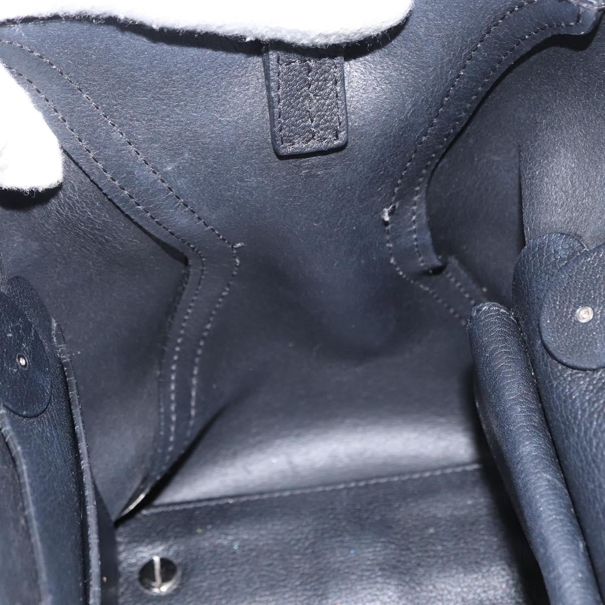 Christian Dior Open Bar Bag Leather, BLACK, LEATHER, Handbag