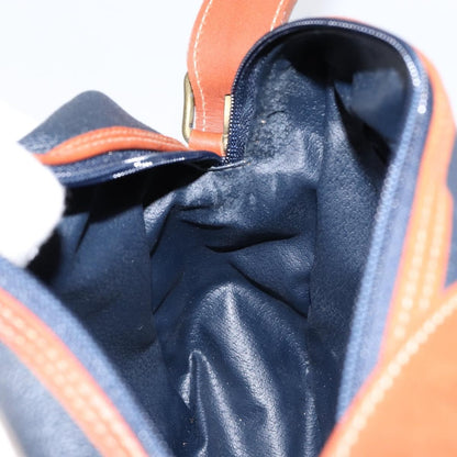 Burberry Vintage Shoulder Bag Leather, NAVY, LEATHER, Shoulder bag