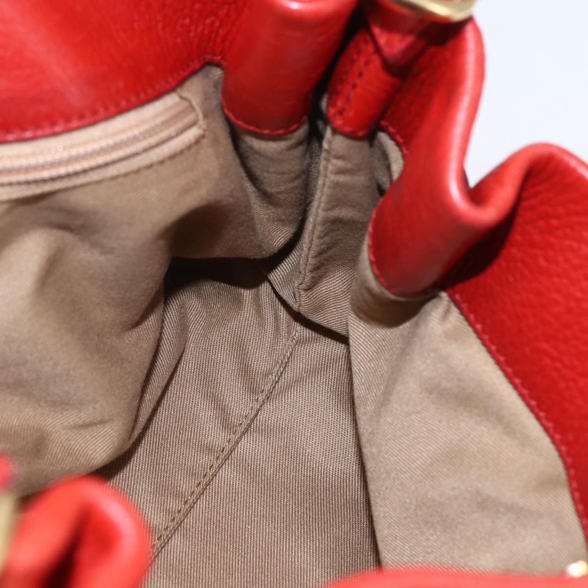 Salvatore Ferragamo Gancini Shoulder Bag Leather, RED, LEATHER, Shoulder bag