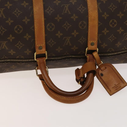 Louis Vuitton Keepall Bag Monogram Canvas, BROWN, CANVAS, Travel bag
