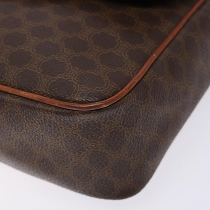 Celine Macadam Shoulder Bag PVC Leather, BROWN, CANVAS, Shoulder bag