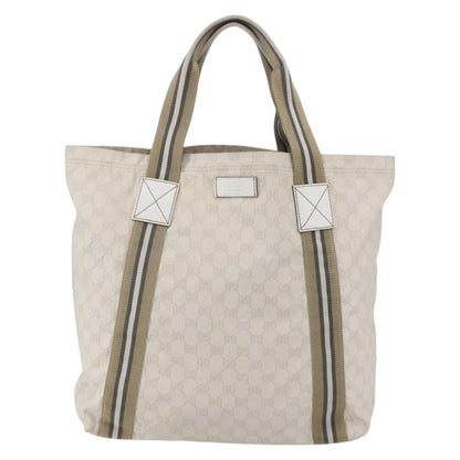 Gucci Original Web Tote GG Canvas, BEIGE, CANVAS, Tote bag