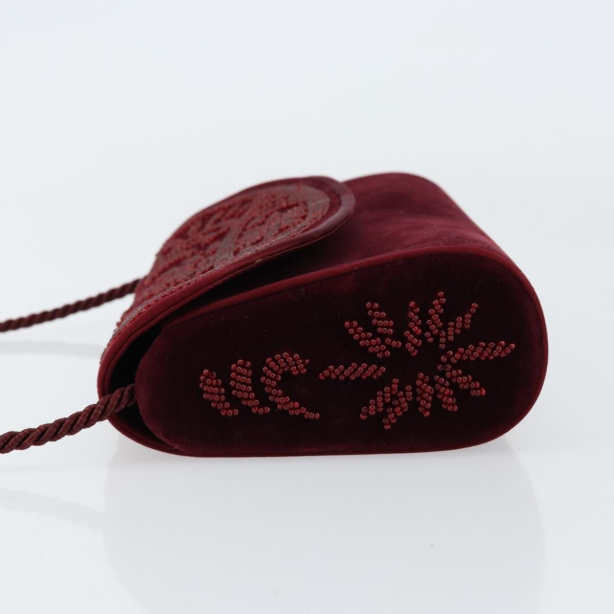 Bally Vintage Shoulder Bag Velvet, RED, VELVET, Shoulder bag