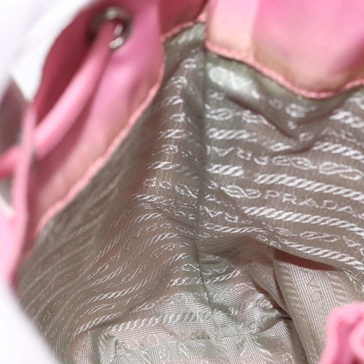 Prada Drawstring Bucket Bag Tessuto, PINK, NYLON, Handbag