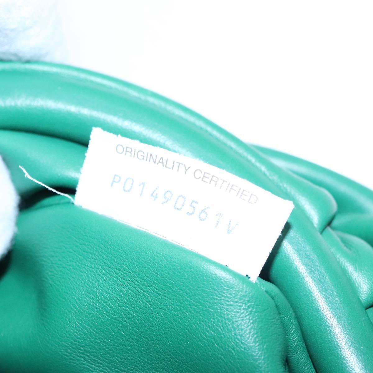 Bottega Veneta The Chain Pouch Leather, GREEN, LEATHER, Clutche & pouche