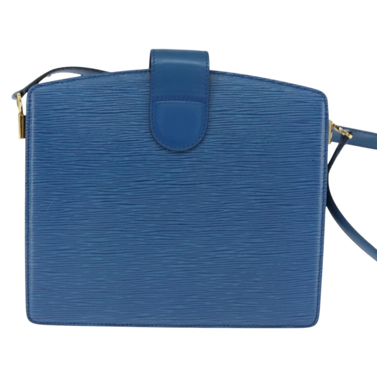 Louis Vuitton Capucines Shoulder Bag Epi Leather, BLUE, LEATHER, Shoulder bag