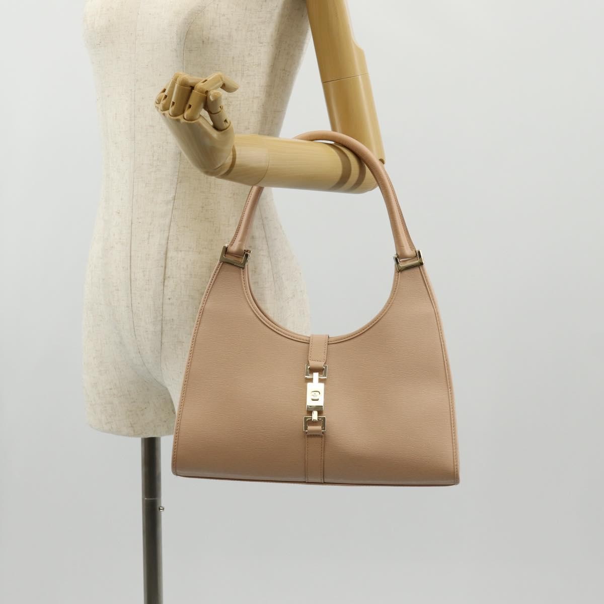 Gucci Vintage Jackie Handbag Leather, PINK, LEATHER, Handbag