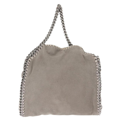 Stella McCartney Falabella Fold Over Crossbody Bag Shaggy Deer, GRAY, POLYESTER, Crossbody bag