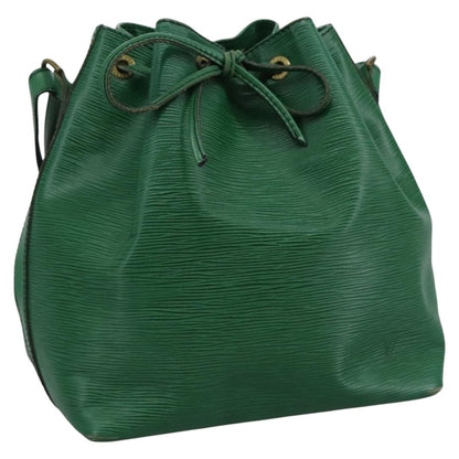 Louis Vuitton Petit Noe Handbag Epi Leather, GREEN, LEATHER, Shoulder bag