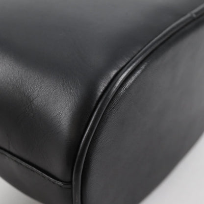 Salvatore Ferragamo Gancini Shoulder Bag Leather, BLACK, LEATHER, Shoulder bag