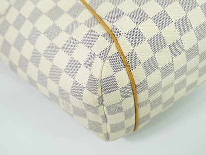 Louis Vuitton Totally Handbag Damier azur, WHITE, CANVAS, Tote bag