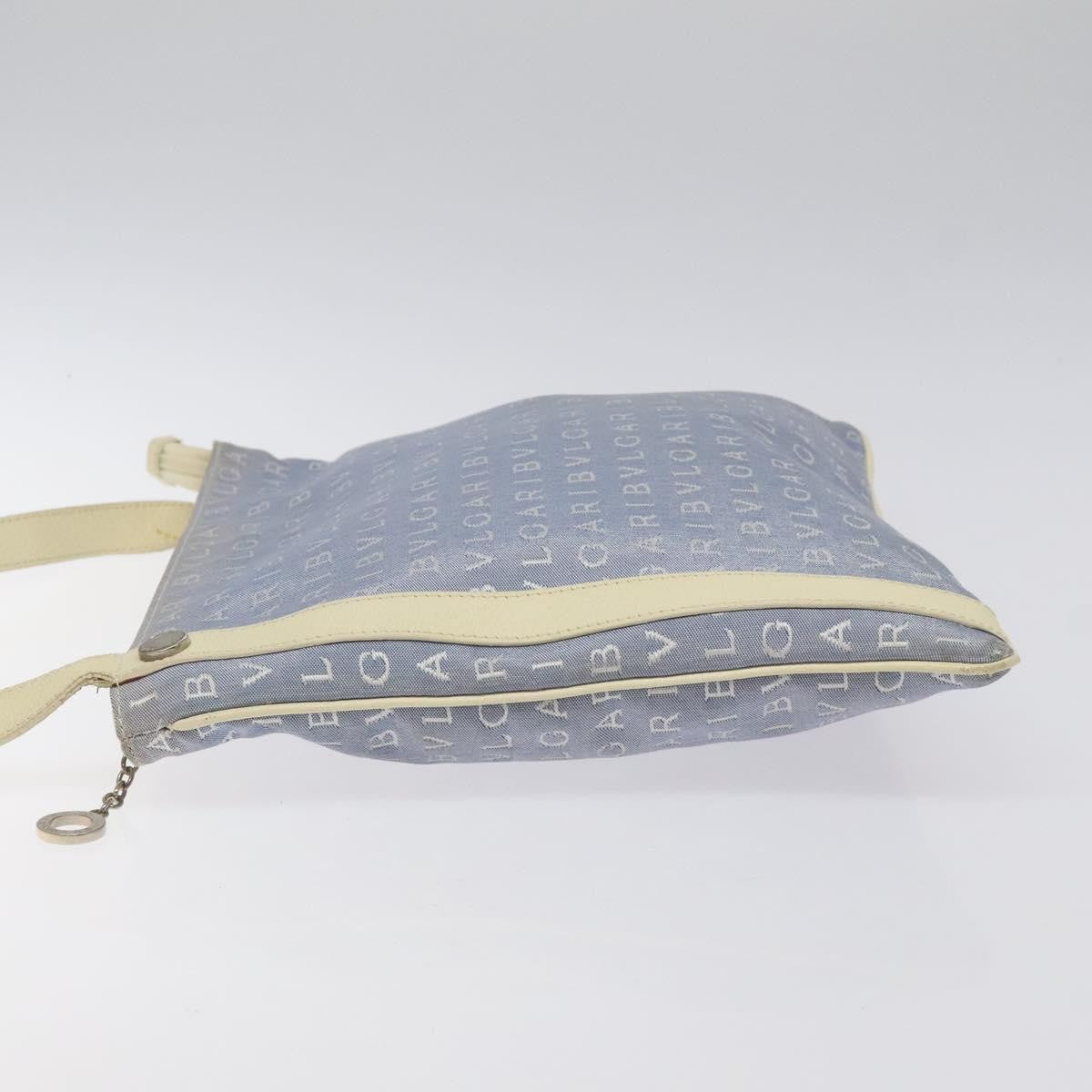 Bvlgari B.Zero1 Logomania Bag Canvas with Leather, BLUE, NYLON, Shoulder bag