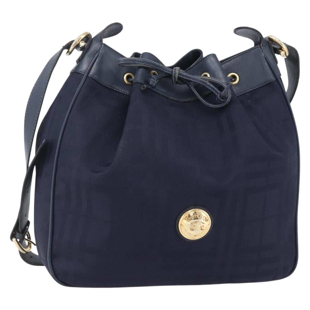 Burberry Vintage Shoulder Bag Nylon, NAVY, NYLON, Shoulder bag