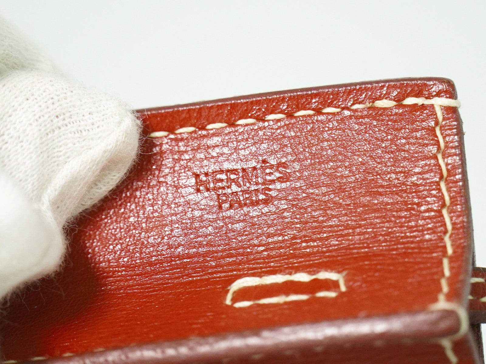 Hermes Onimaitou Pochette Box Calf, BROWN, LEATHER, Clutche & pouche