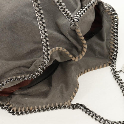 Stella McCartney Falabella Fold Over Bag Faux Leather, GRAY, POLYESTER, Shoulder bag