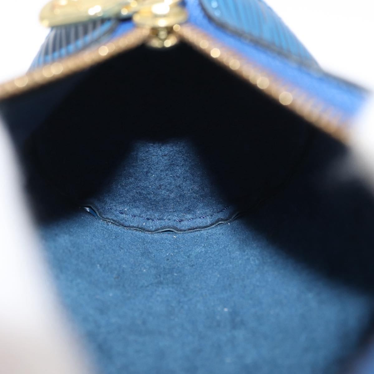 Louis Vuitton Soufflot Pochette Epi Leather, BLUE, LEATHER, Clutche & pouche