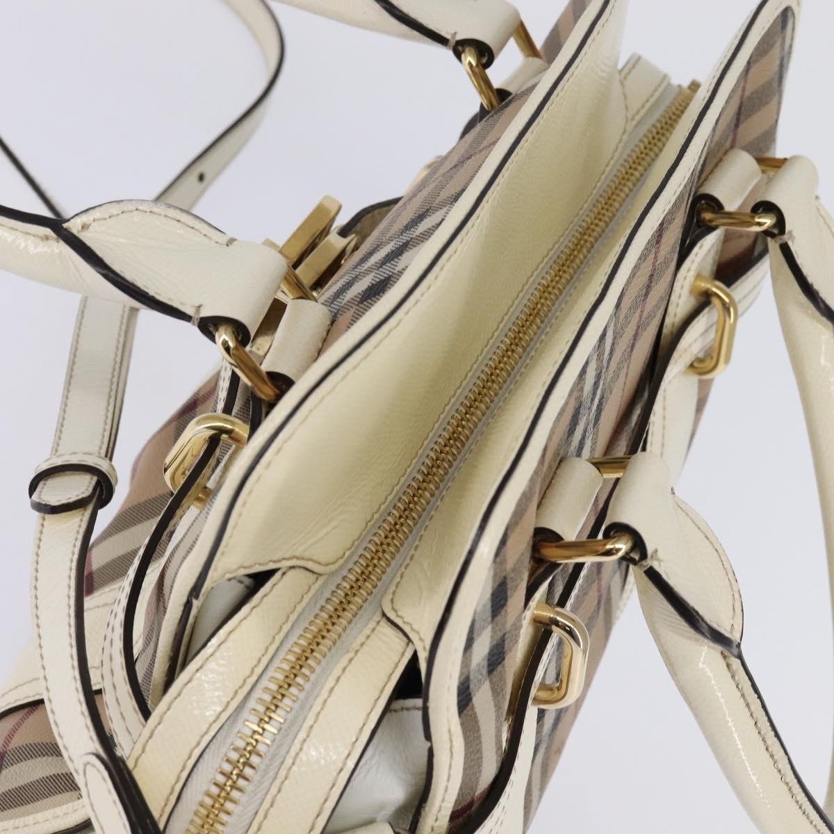 Burberry Minford Satchel Haymarket Coated Canvas, BEIGE, CANVAS, Tote bag