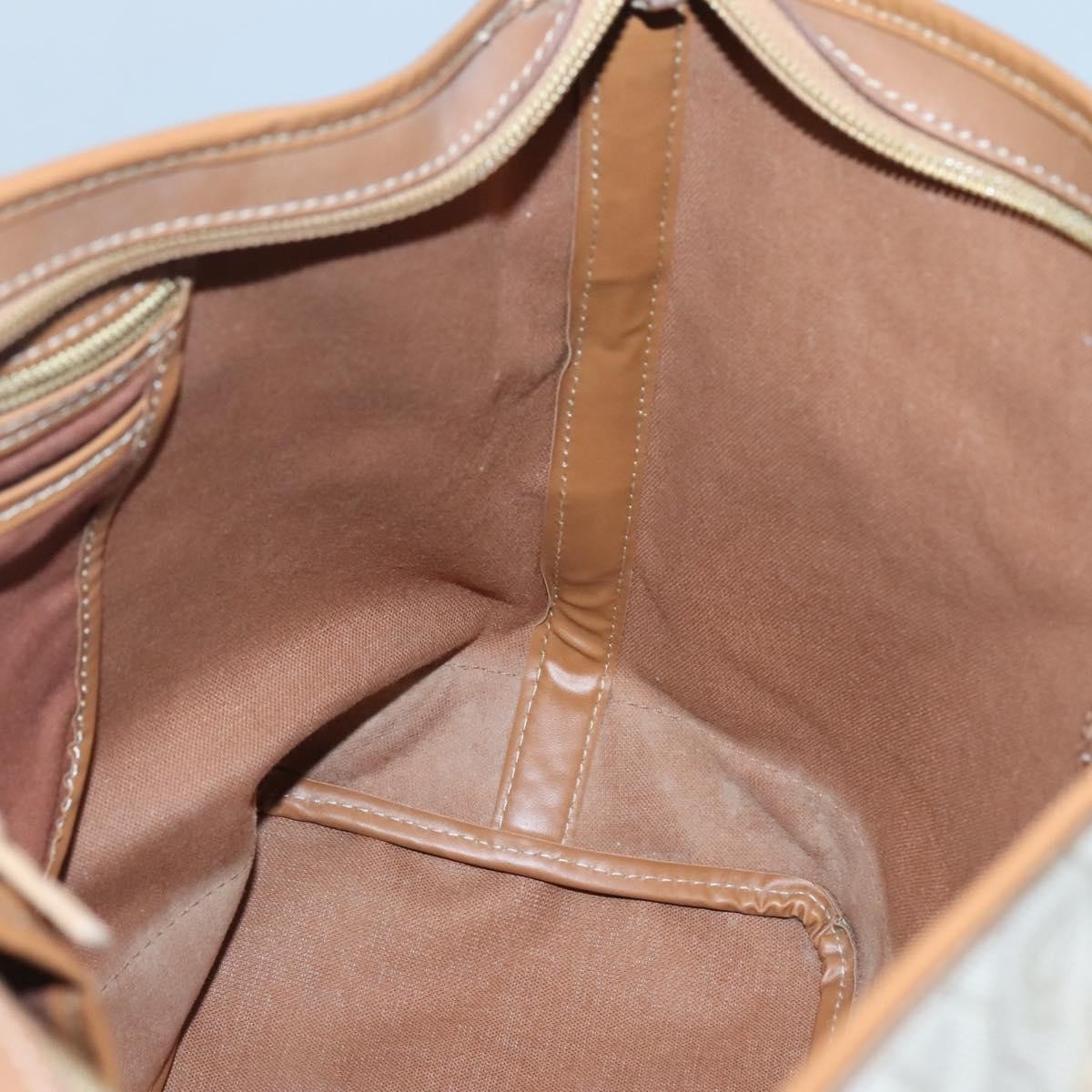 Christian Dior Front Pocket Convertible Tote Canvas, BEIGE, CANVAS, Tote bag