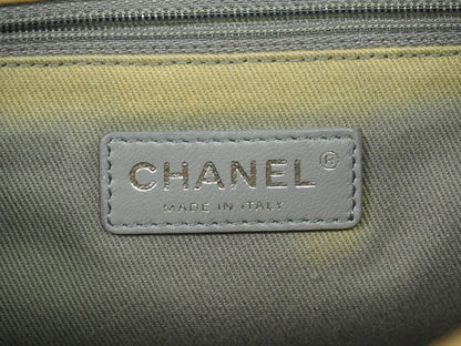 Chanel Boy Accordion Flap Bag Quilted Lambskin, BEIGE, LEATHER, Shoulder bag