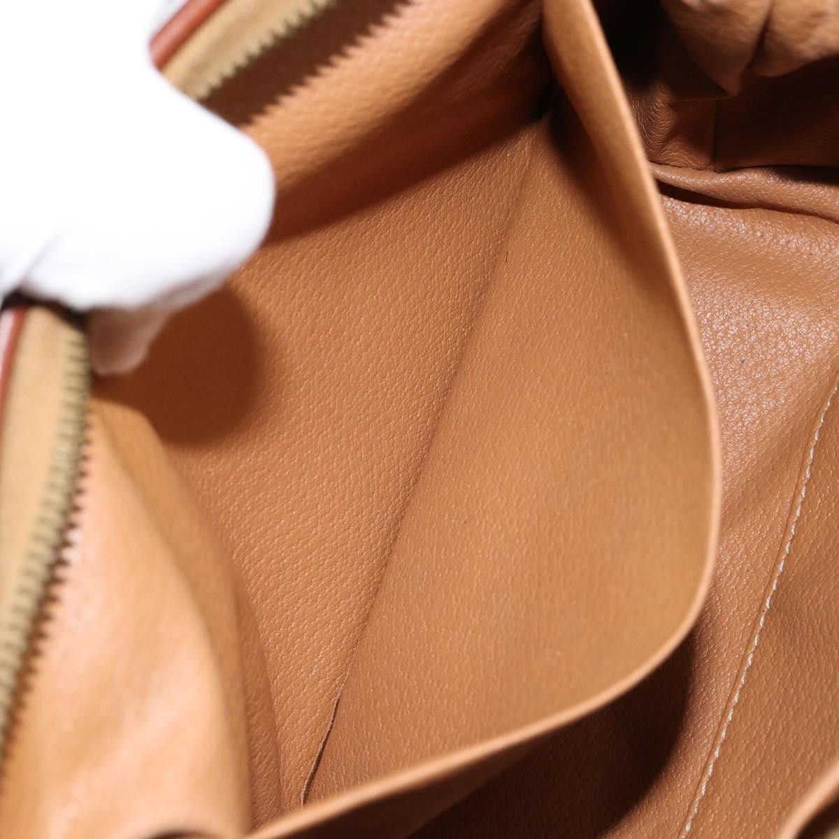 Celine Macadam Pochette Canvas and Leather, BROWN, CANVAS, Clutche & pouche