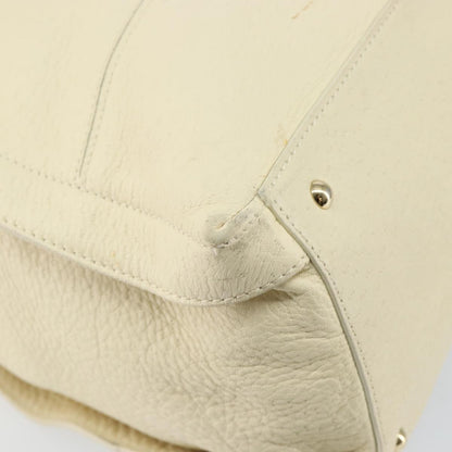 Salvatore Ferragamo Gancini Shoulder Bag Leather, BEIGE, LEATHER, Shoulder bag