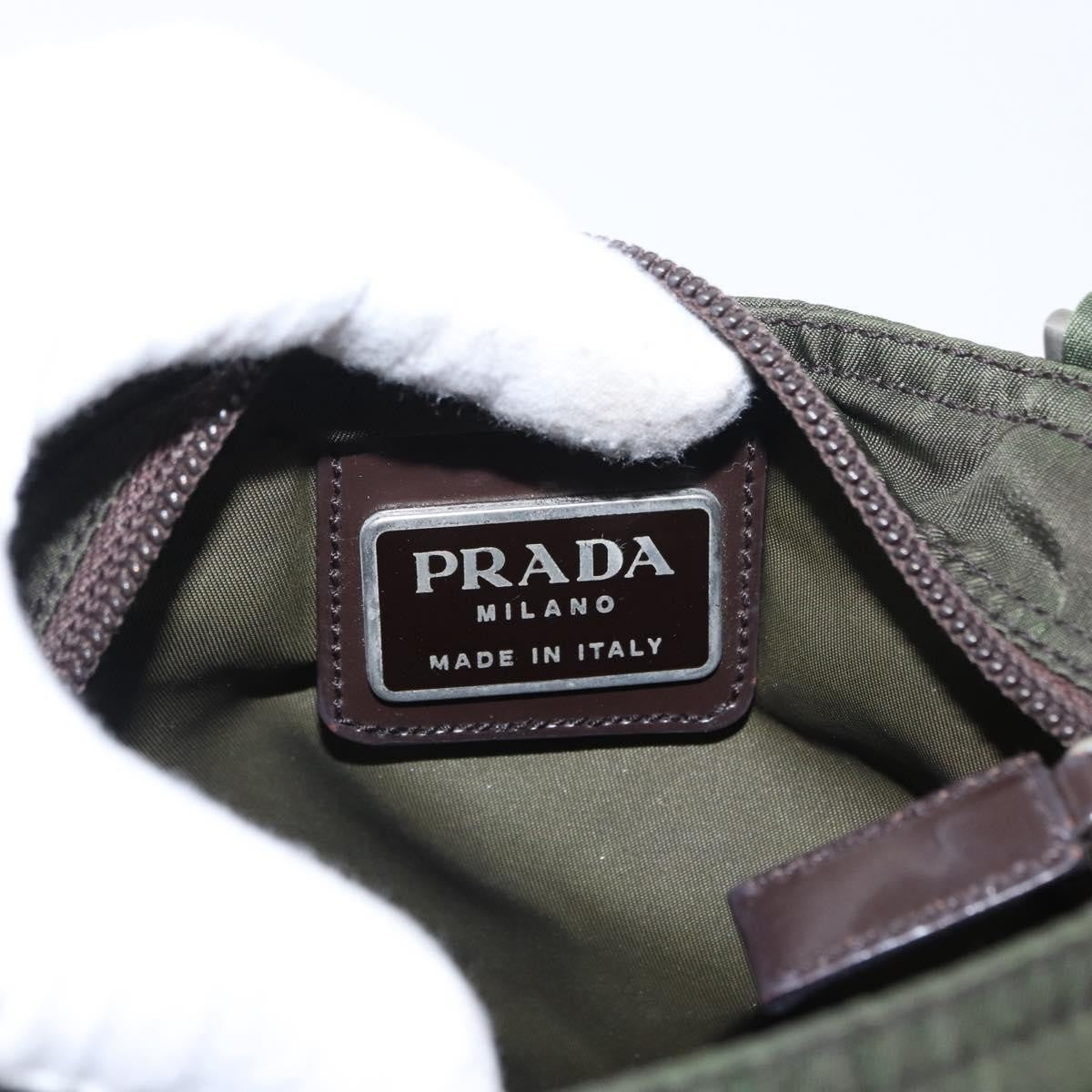 Prada Flat Messenger Bag Tessuto, KHAKI, NYLON, Shoulder bag