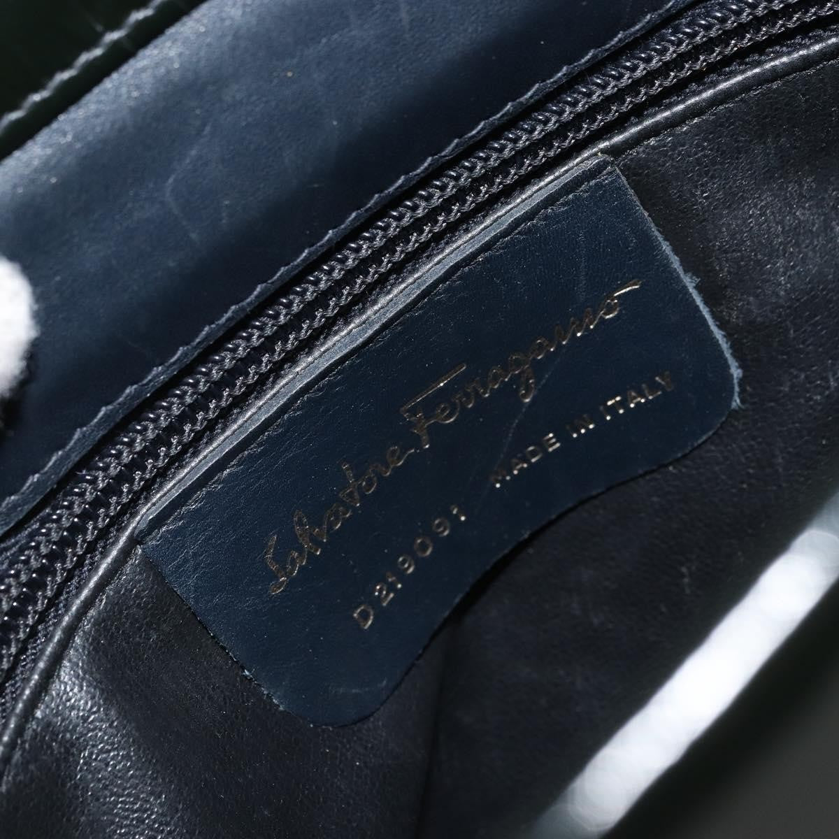 Salvatore Ferragamo Vintage Shoulder Bag Leather, BLACK, LEATHER, Shoulder bag