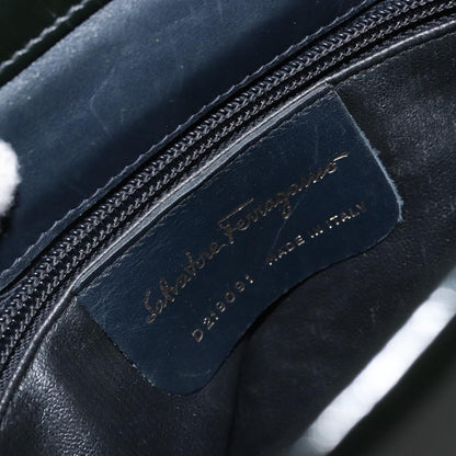 Salvatore Ferragamo Vintage Shoulder Bag Leather, BLACK, LEATHER, Shoulder bag