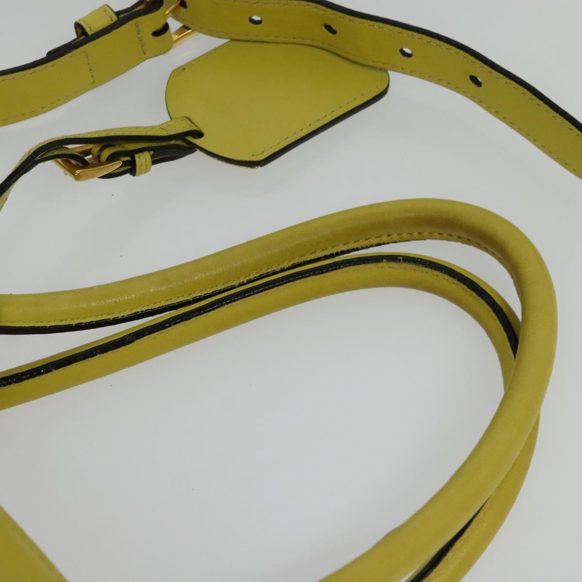 Prada Concept Double Zip Tote Calfskin, YELLOW, LEATHER, Tote bag