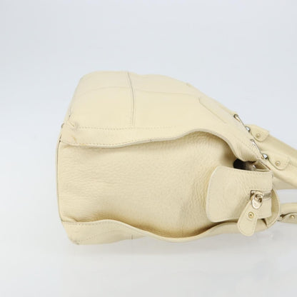 Salvatore Ferragamo Gancini Shoulder Bag Leather, BEIGE, LEATHER, Shoulder bag