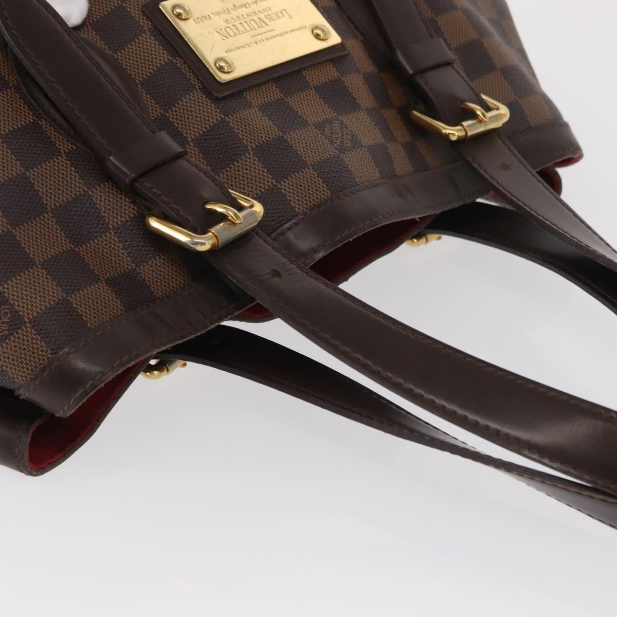 Louis Vuitton Hampstead Handbag Damier, BROWN, CANVAS, Tote bag