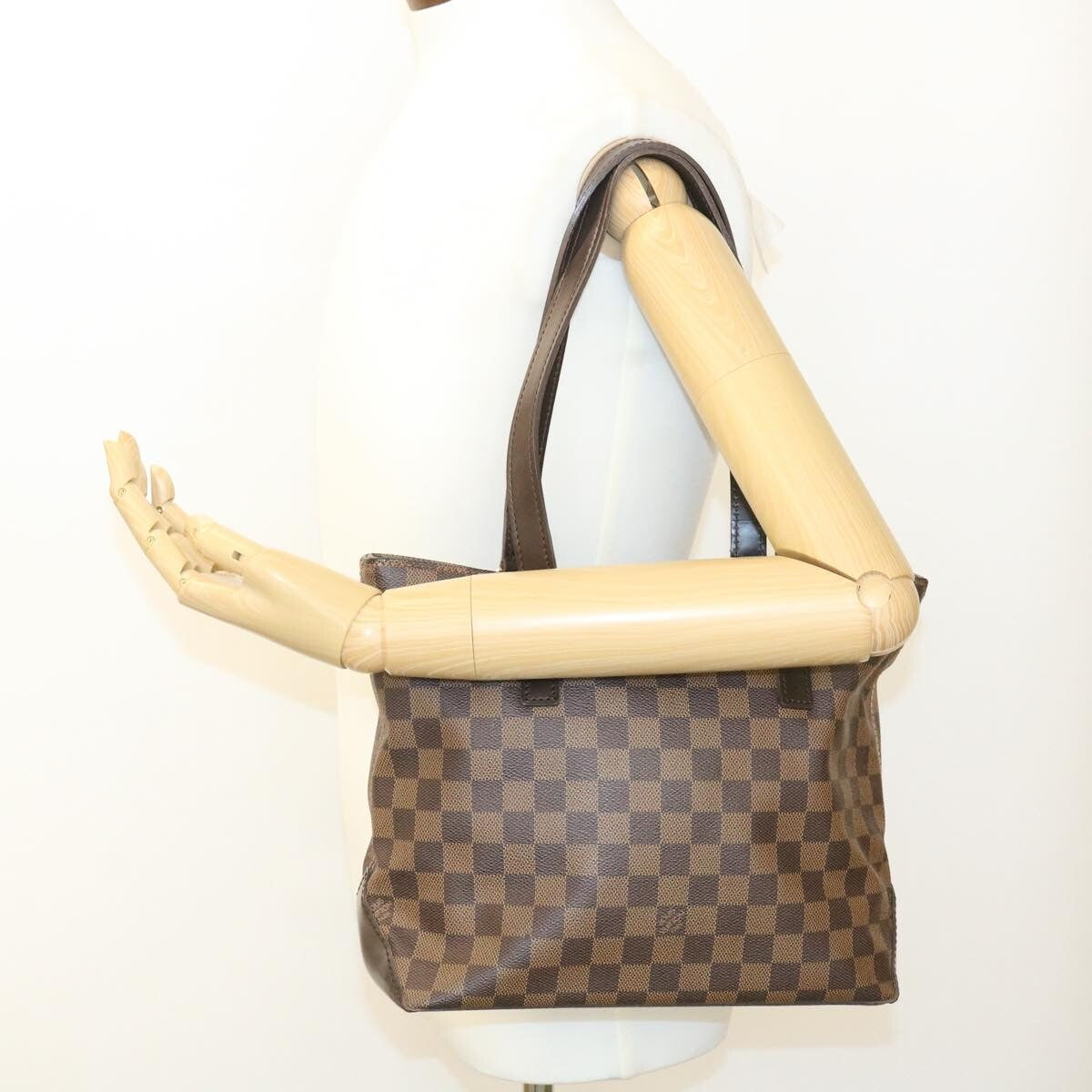 Louis Vuitton Cabas Piano Damier, BROWN, CANVAS, Tote bag
