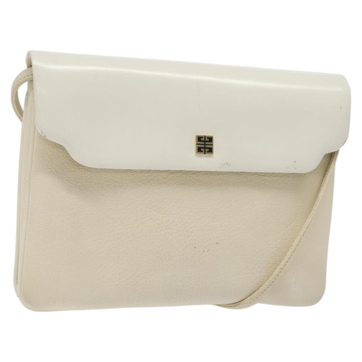 Givenchy Vintage 4G shoulder bag Leather, WHITE, LEATHER, Shoulder bag