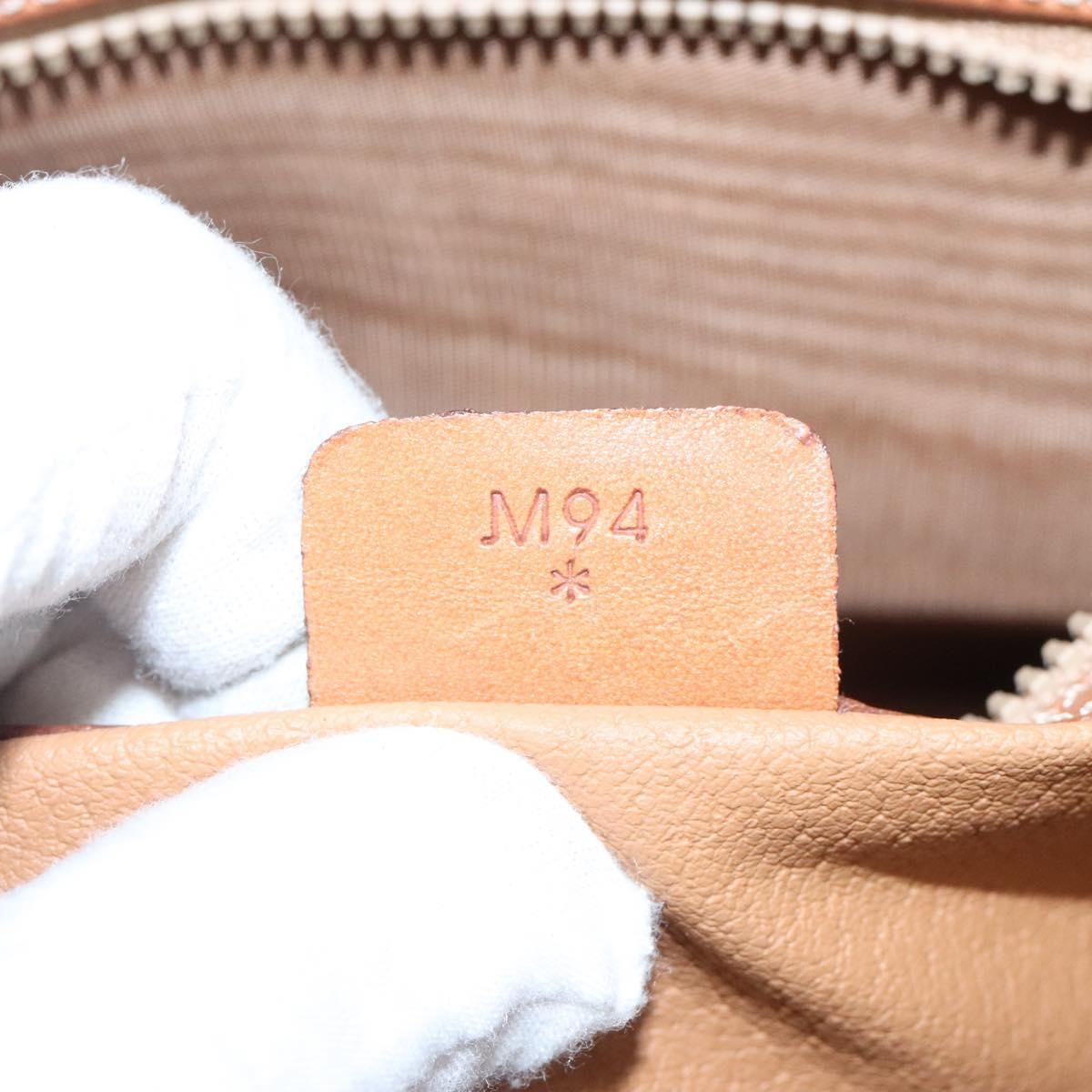 Celine Vintage Macadam Handbag Canvas and Leather, Beige, Canvas, Handbag