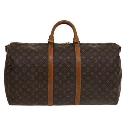 Louis Vuitton Keepall Bandouliere Bag Monogram Canvas, BROWN, CANVAS, Travel bag