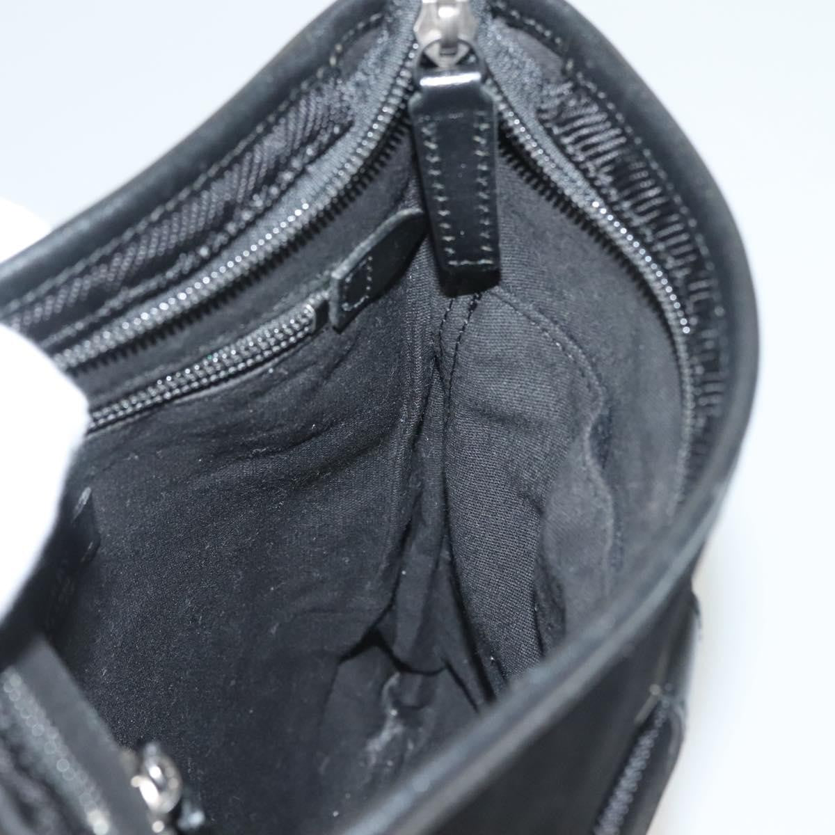 Burberry Front Pocket Messenger Bag Haymarket Canvas, BLACK, CANVAS, Shoulder bag