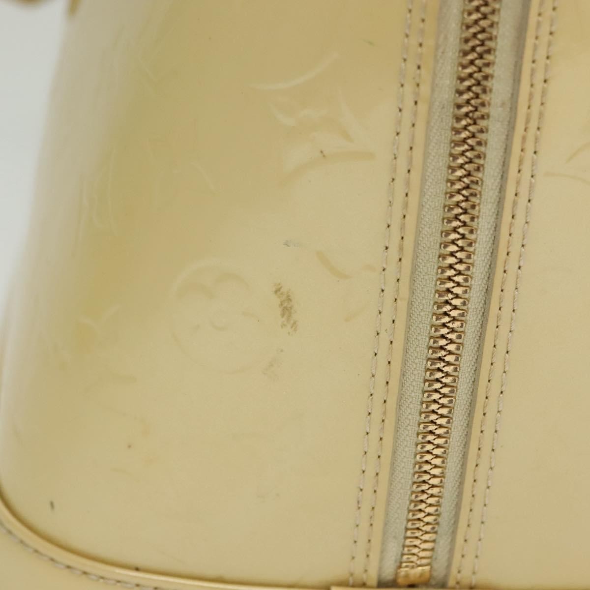 Louis Vuitton Alma Handbag Monogram Vernis, BEIGE, PATENT_LEATHER, Handbag