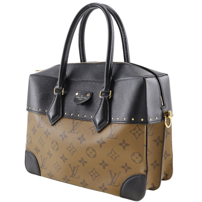 Louis Vuitton City Malle Handbag Reverse Monogram Canvas and Leather, BROWN, CANVAS, Handbag