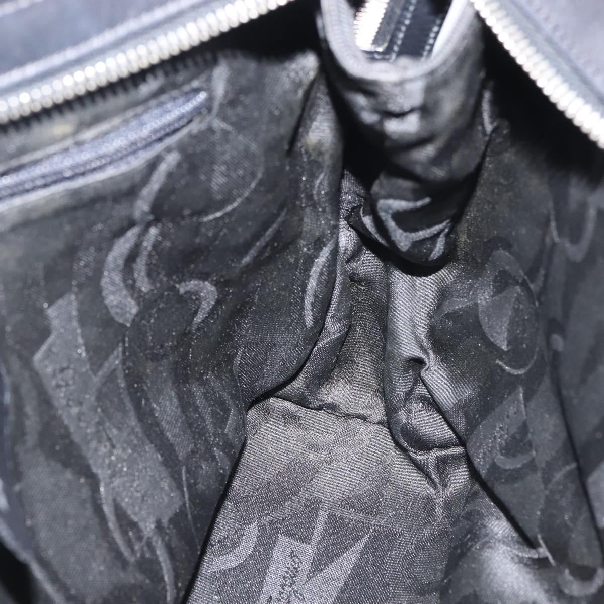 Salvatore Ferragamo Vala Handbag Canvas, BLACK, CANVAS, Handbag