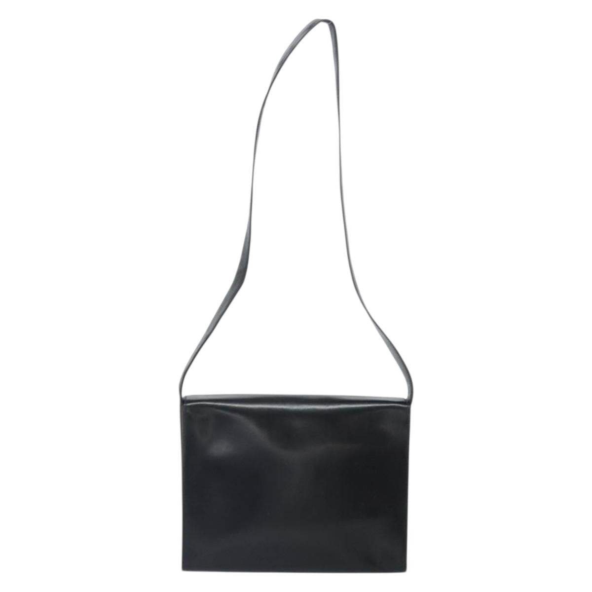 Prada Vintage Flap Shoulder Bag Leather, Black, Leather, Shoulder Bag