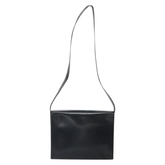 Prada Vintage Flap Shoulder Bag Leather, Black, Leather, Shoulder Bag