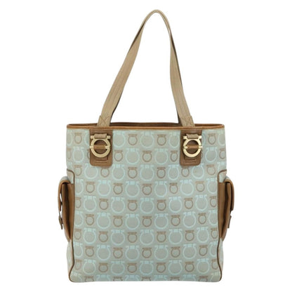 Salvatore Ferragamo Gancini Tote Gancini Canvas, BLUE, CANVAS, Tote bag